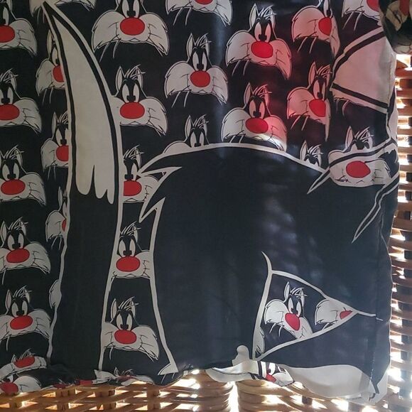 Vintage 1992 Sylvester The Cat Warner Bros. Looney Tunes Button Down Shirt - Picture 4 of 5